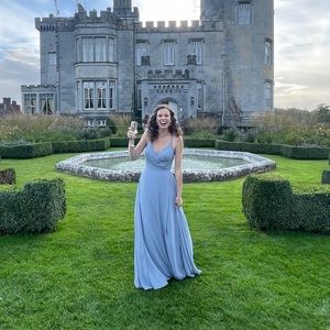 Azazie Davis Dress in Dusty Blue Custom Size (approx. XS/0)